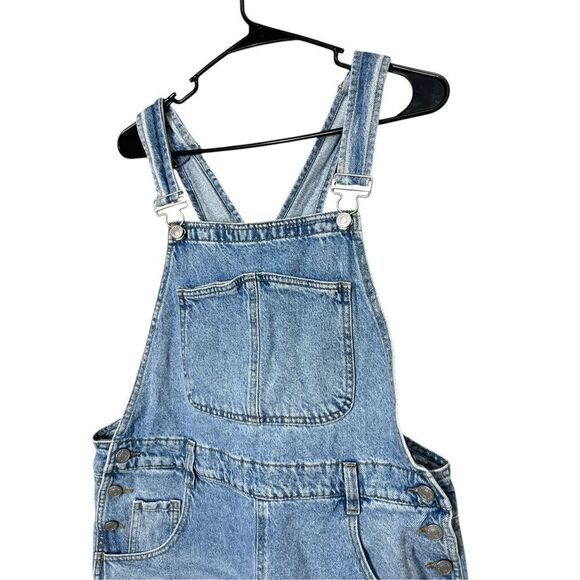 Pacsun Denim Shorts Overalls Size Large - Picture 2 of 11